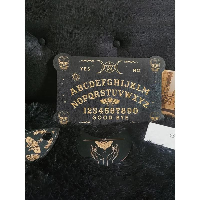 Tabuleiro Ouija De Madeira De 12 Polegadas Gravado Com Pêndulo De